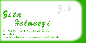 zita helmeczi business card